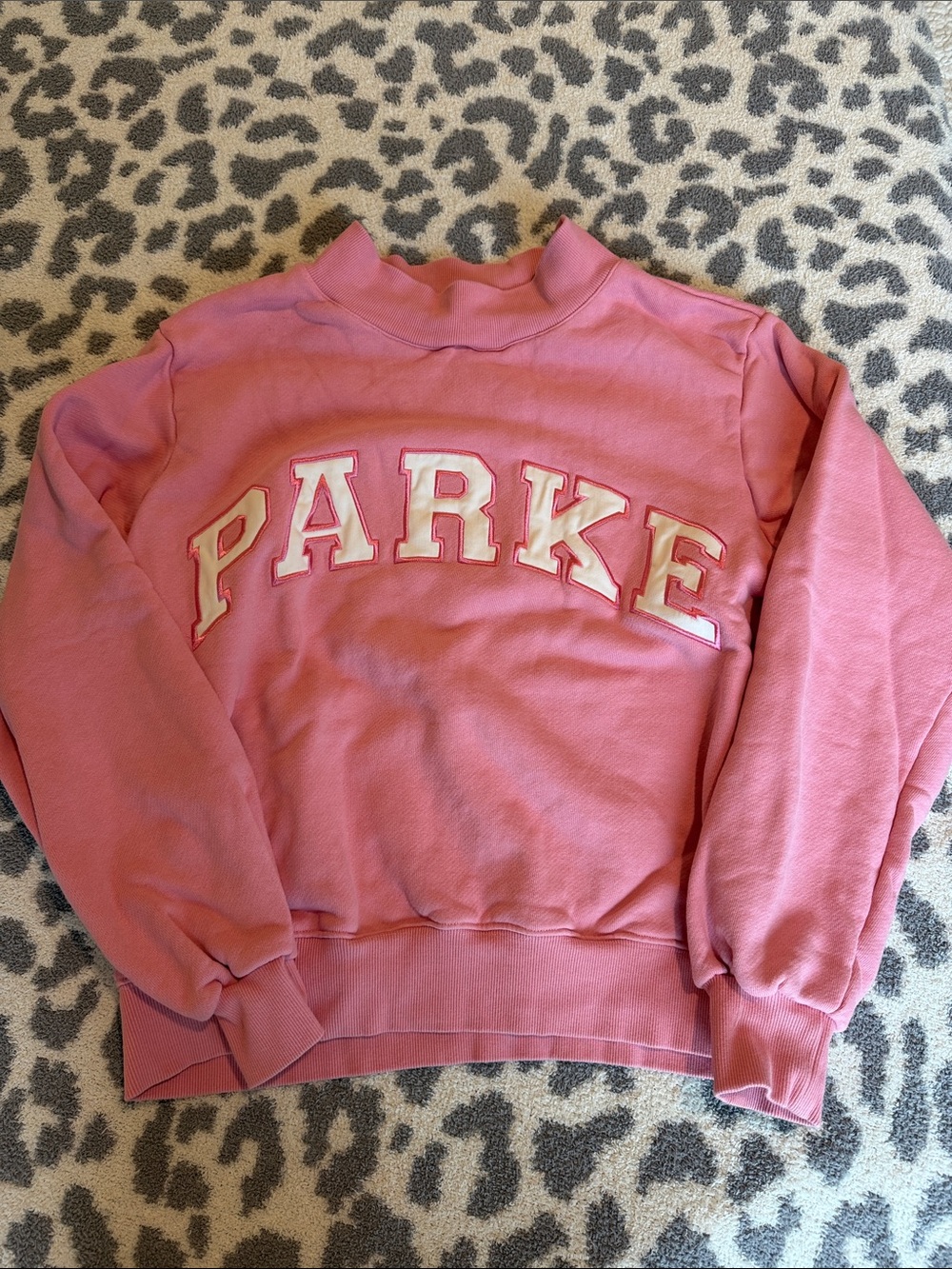 Parker Pink Logo Mockneck Sweatshirt